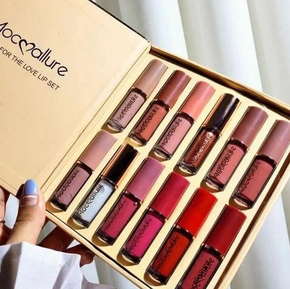 Mocmallure 12 Colors Matte Liquid Lipstick & Lip Gloss Set 2.5ml*12pcs